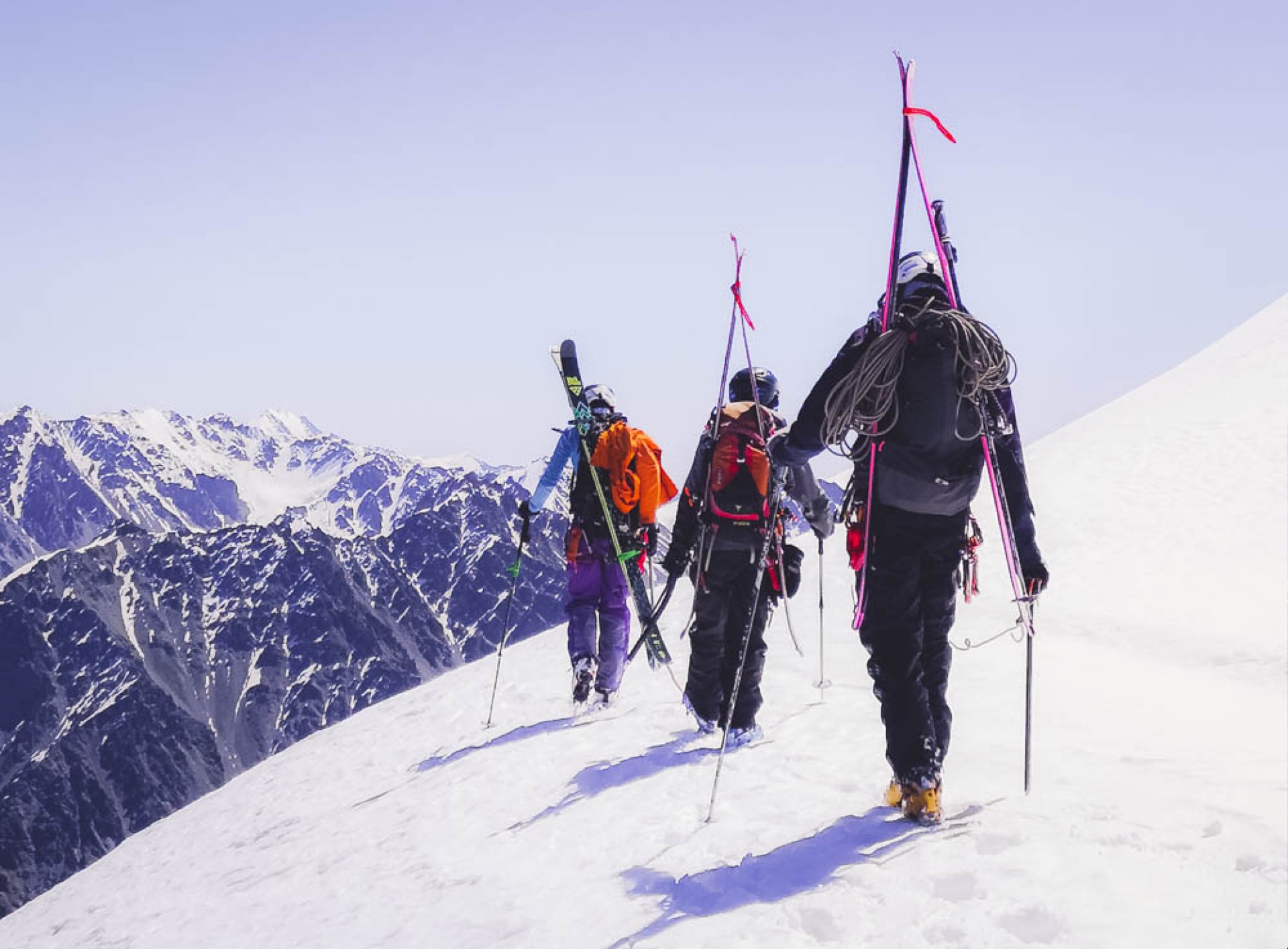 skitour on SGU peak in Kazakhstan