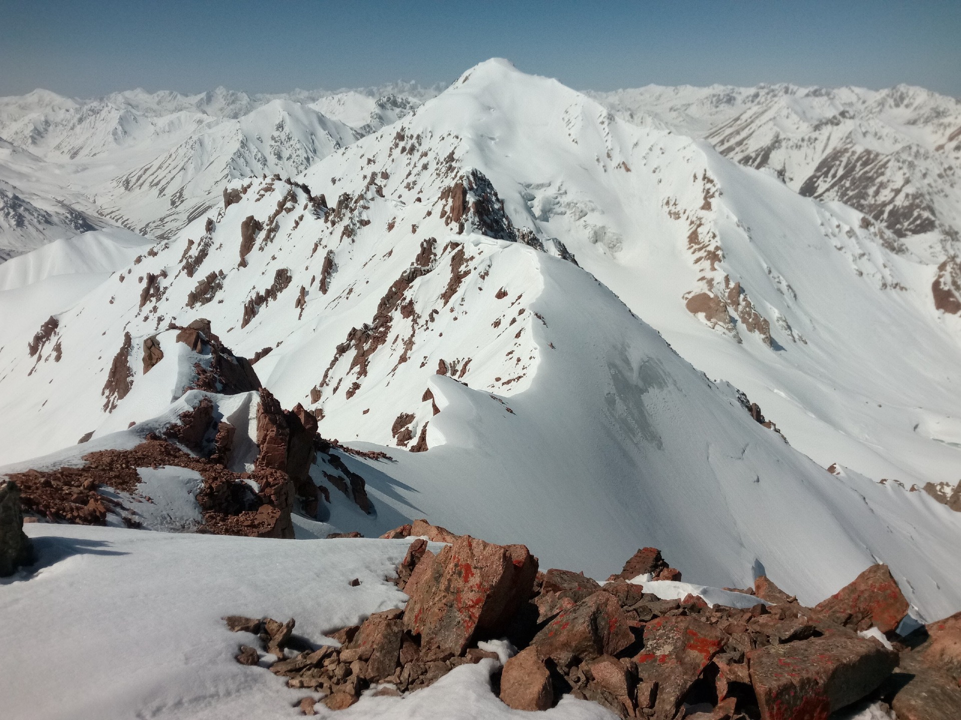 view from Locomotiv peak to Soviet peak