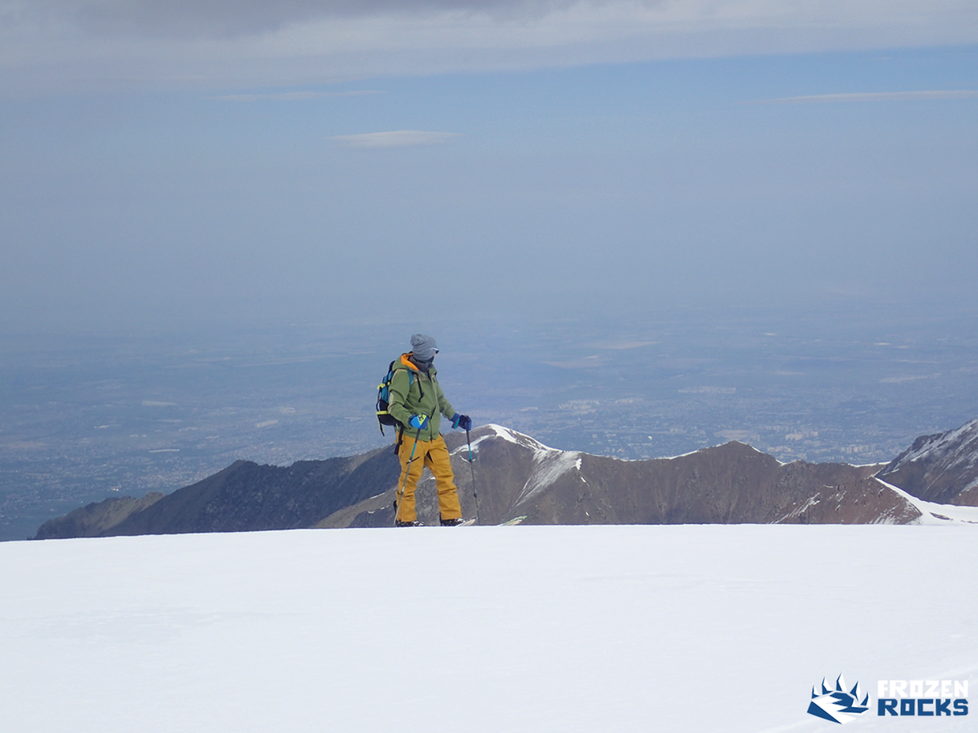 splitboarding on the Tuyuk-su glacier in Kazakhstan