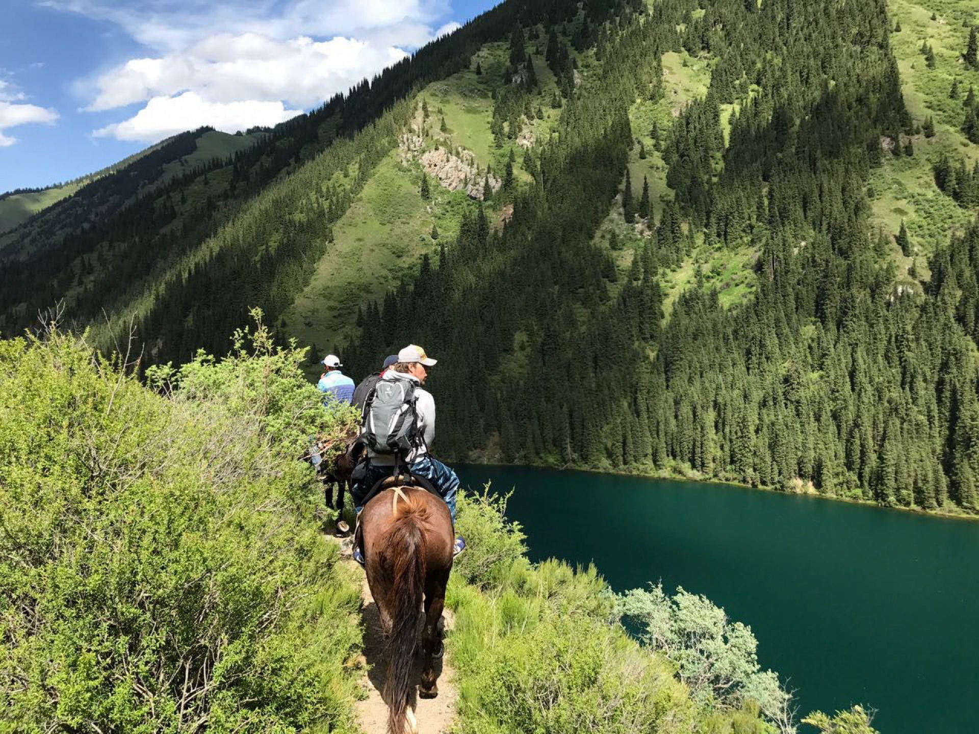 Horseback riding and hiking on Kolsay lake