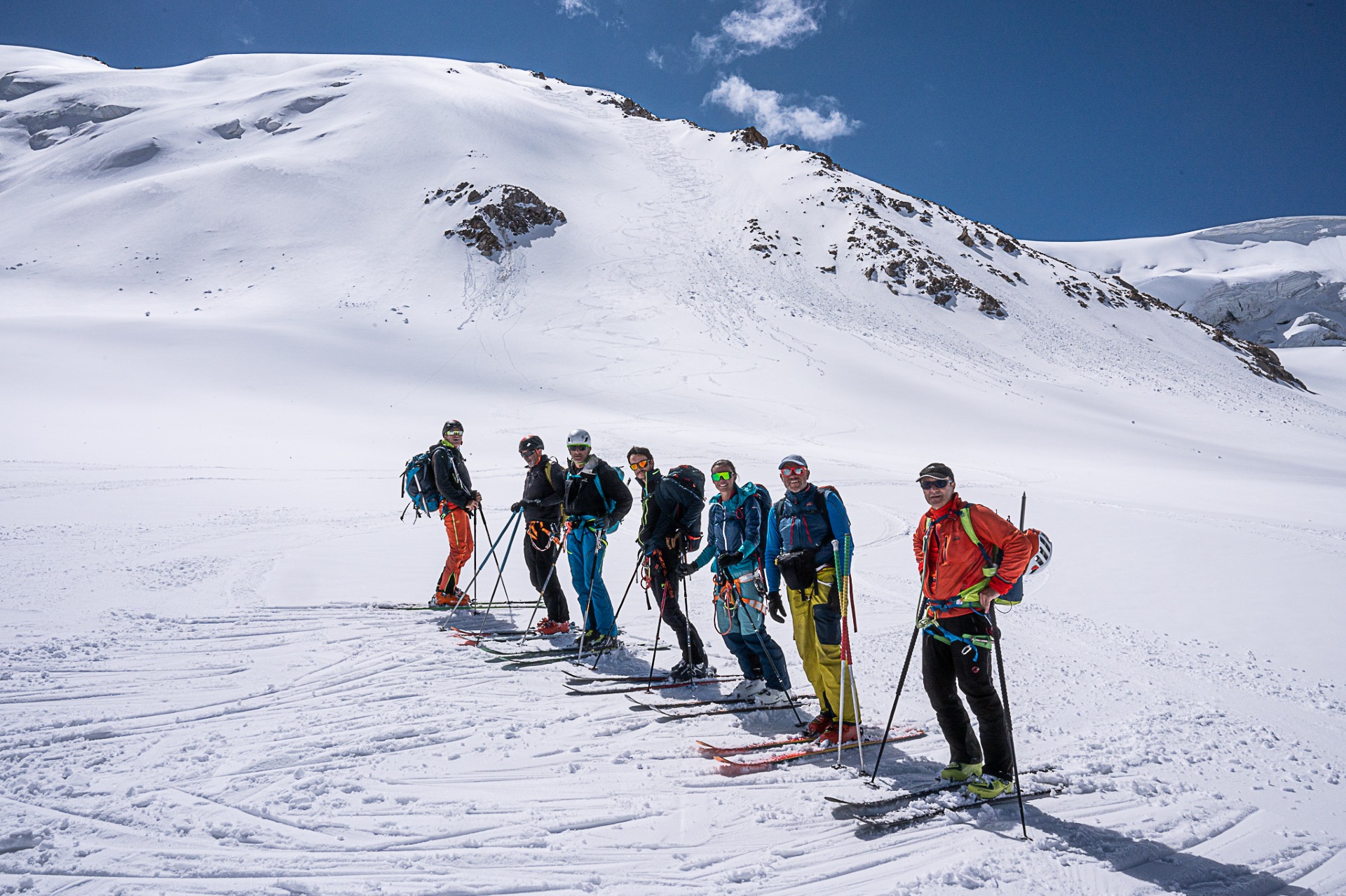 French group after skiing Tuyuk-su peak