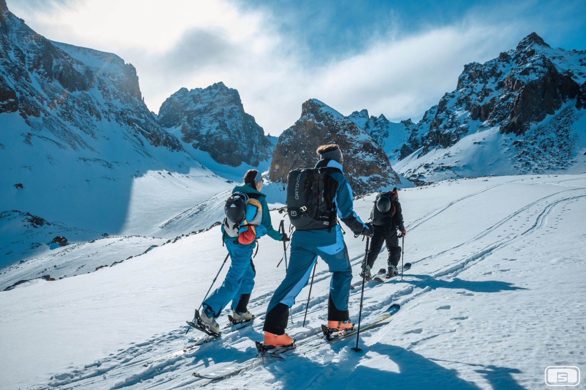 ski touring at Shymbulak , Kazakhstan