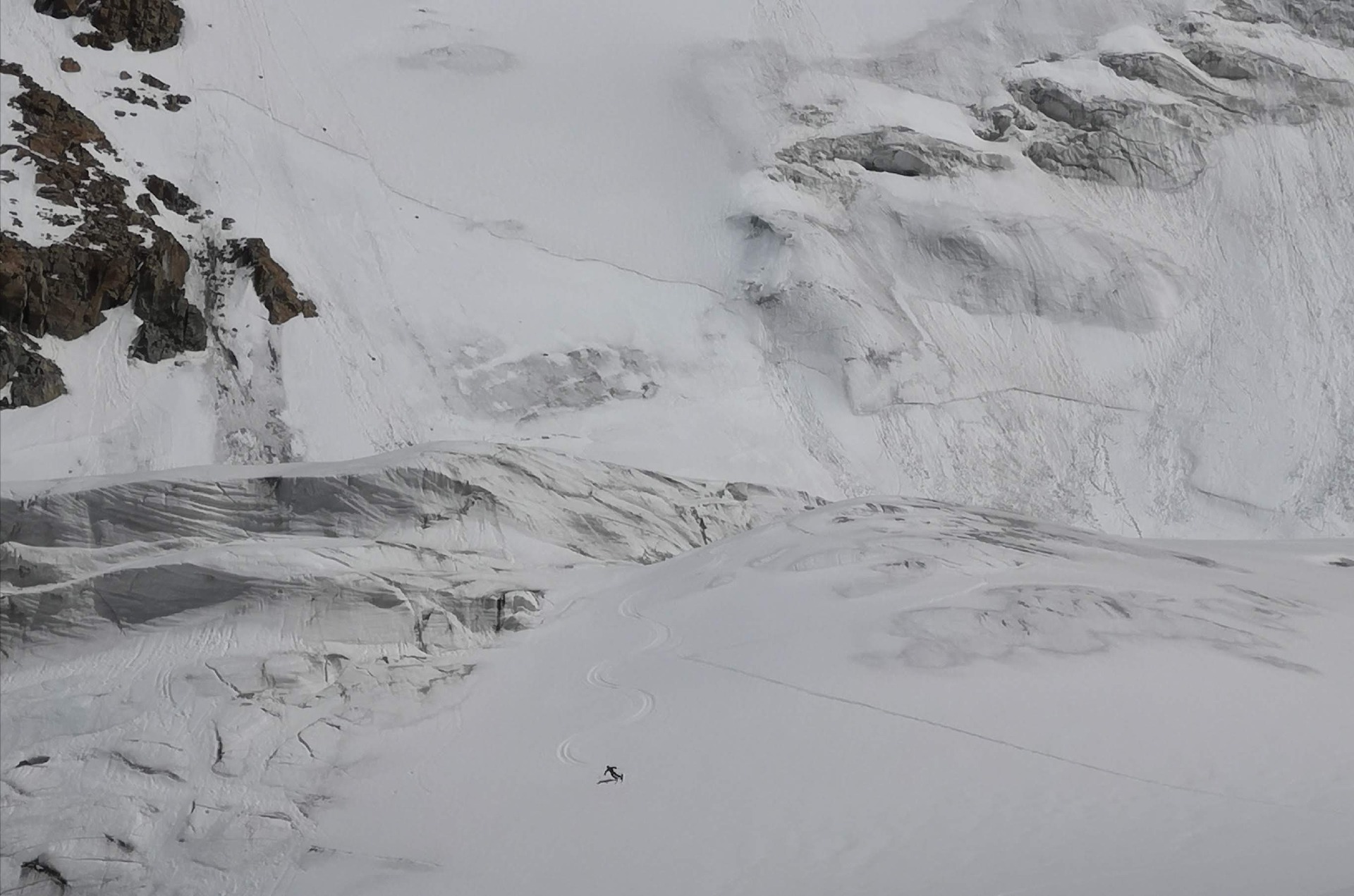 skiing on a glacier in Almaty Kazakhstan