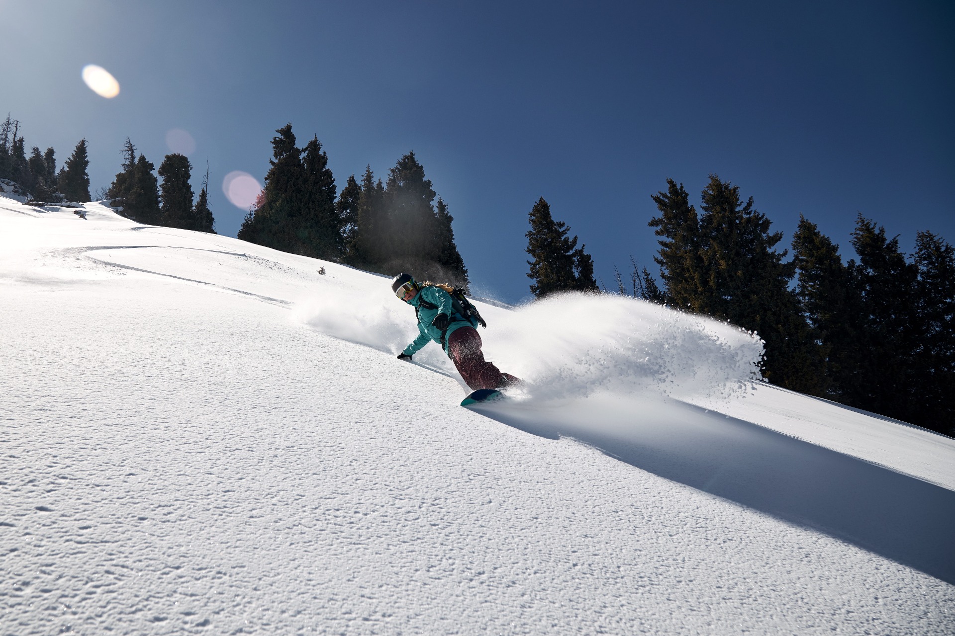 snowboarding in Kimasar gorge Almaty