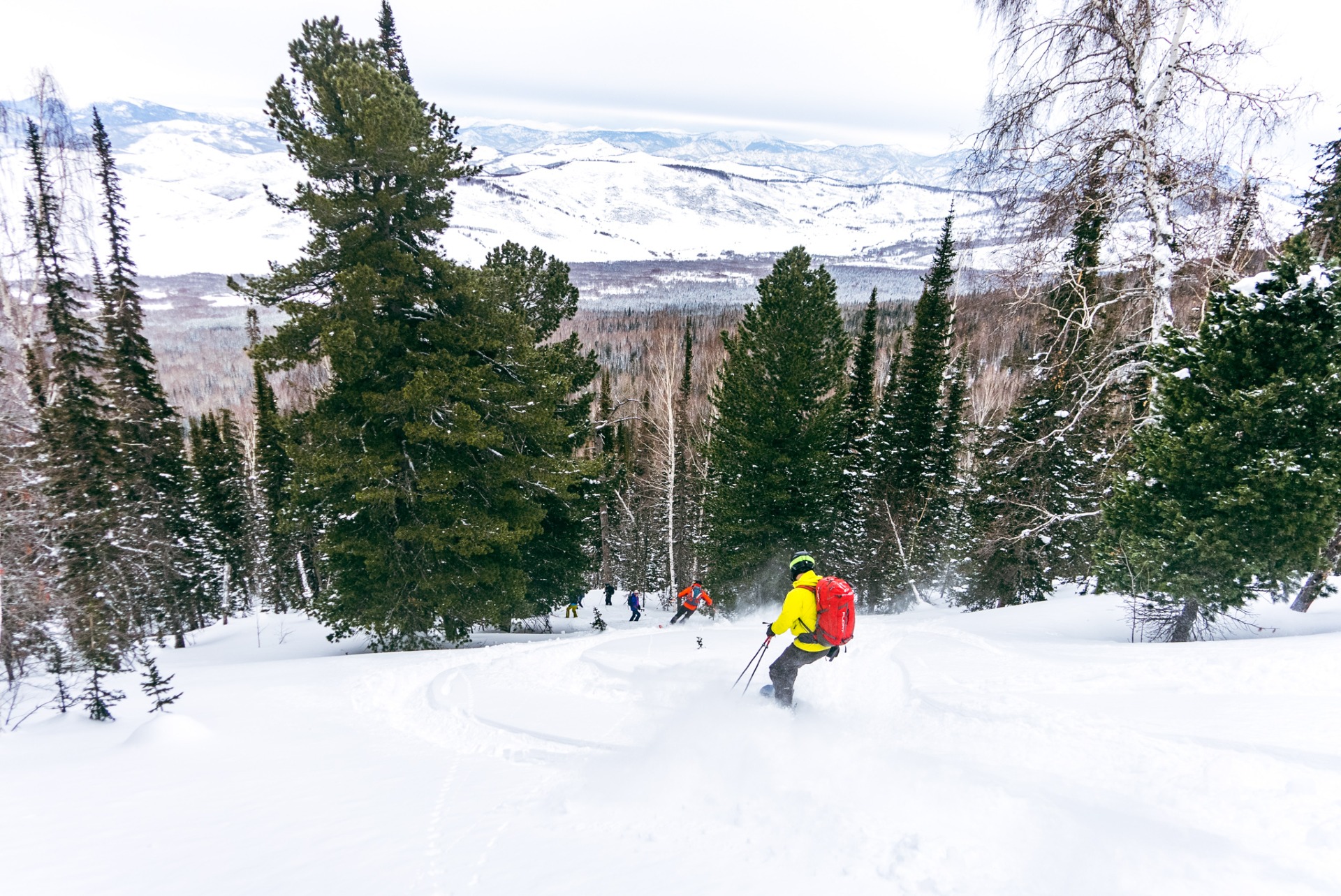 powder snowboarding in the Altai 