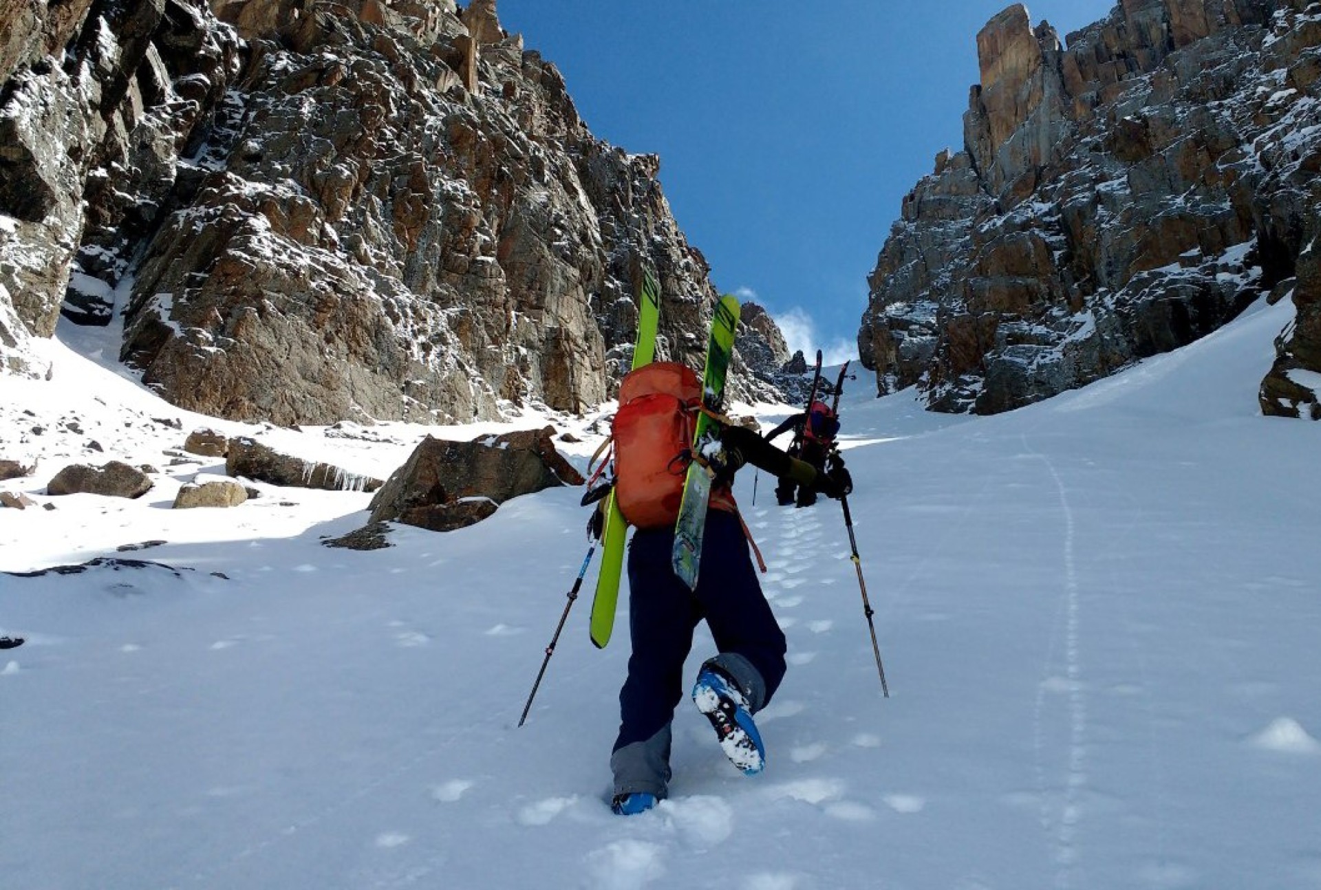 Ascent to Chkalov peak in Shymbulak