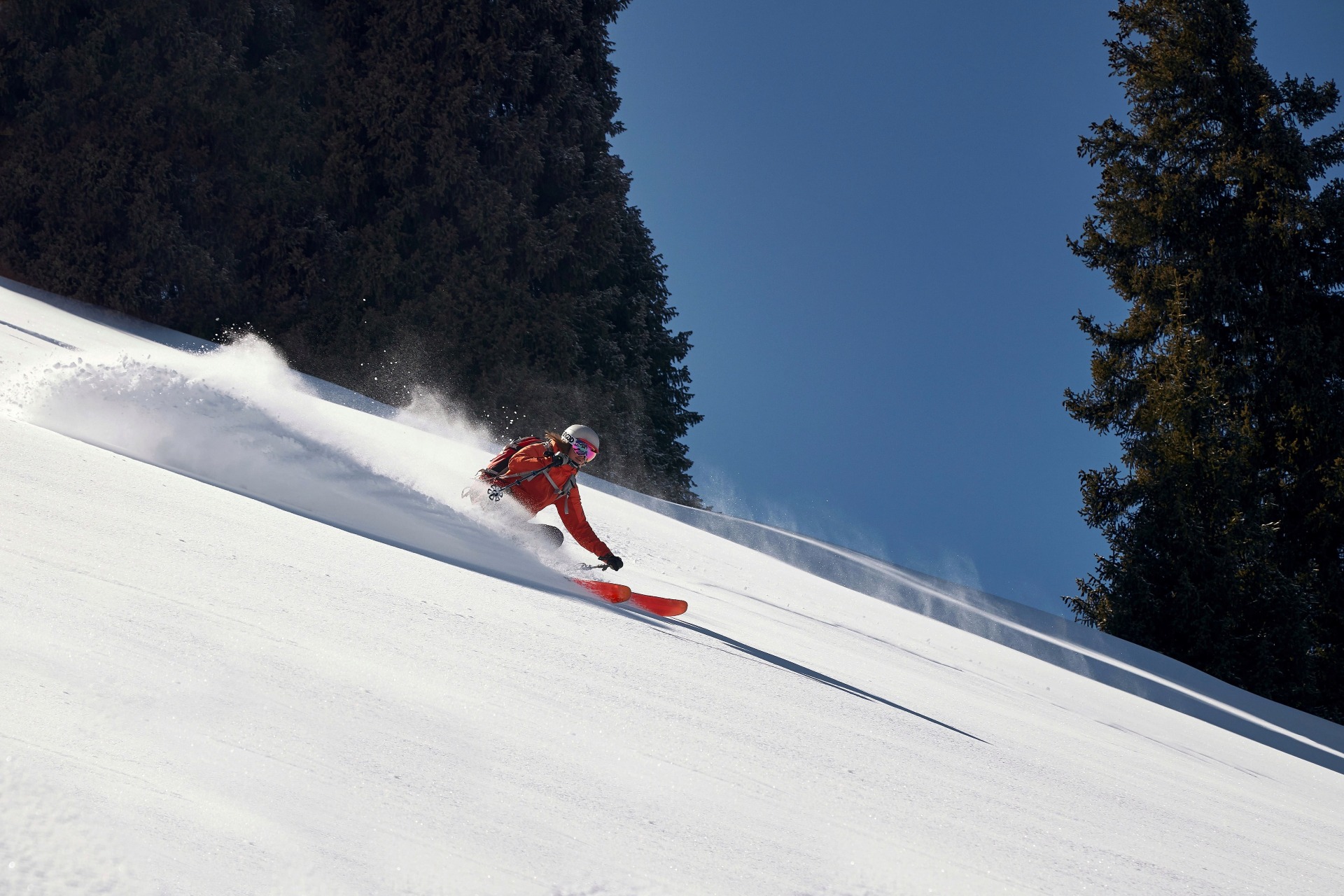 powder skiing in Kimasar Gorge Almaty