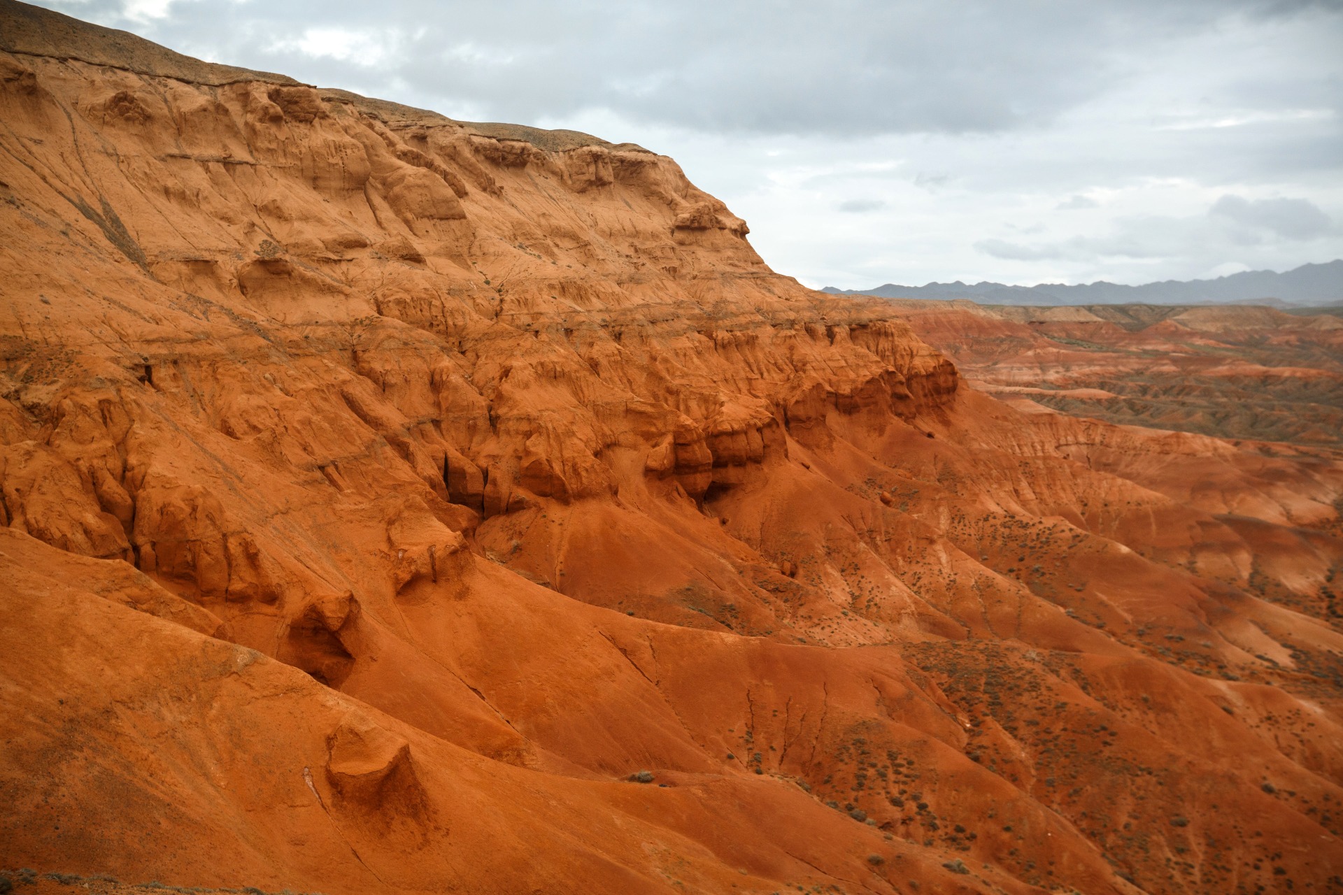 Red mountains in Almaty, Kazakhstan