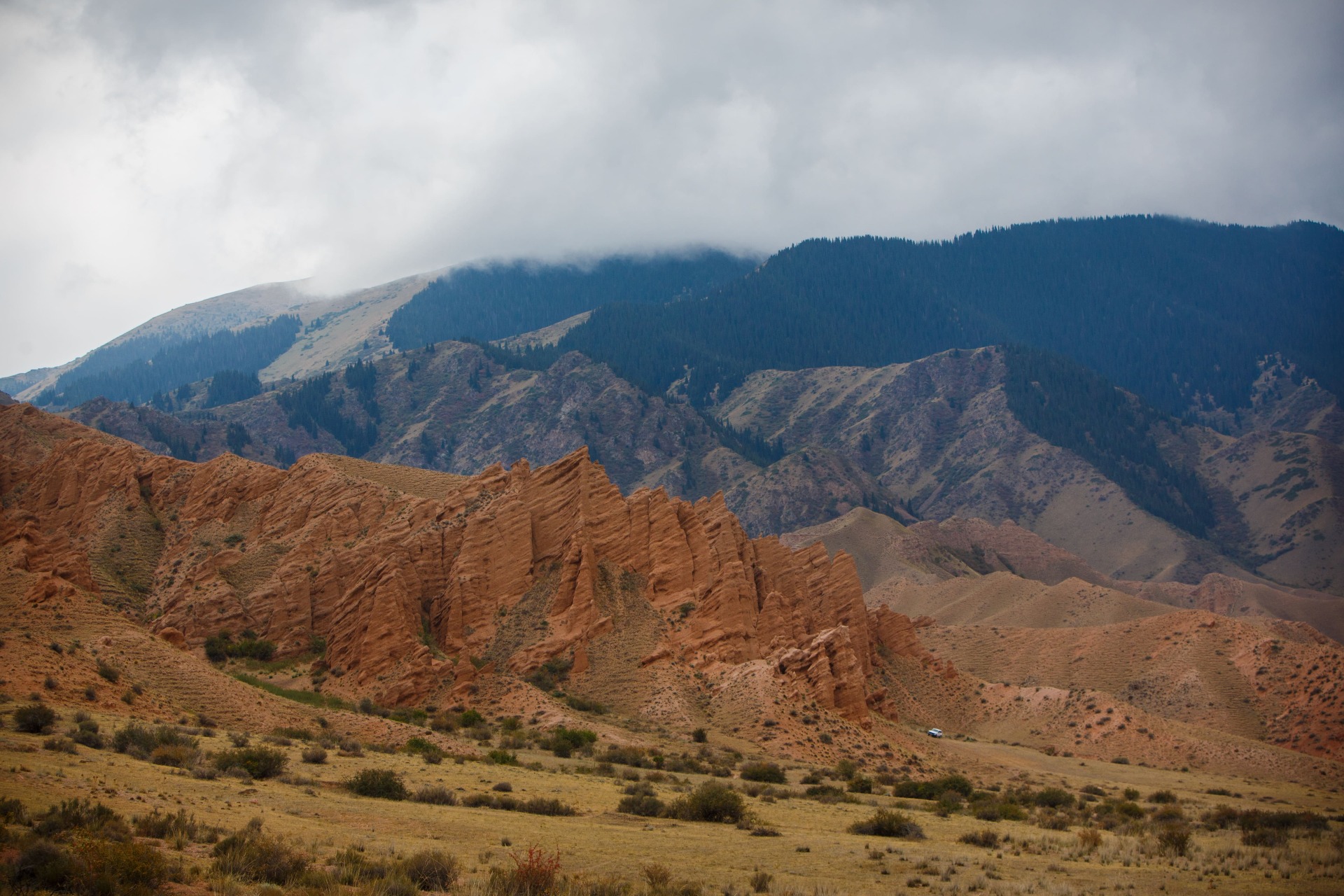 SUV tour and travel in the canyons of Almaty region