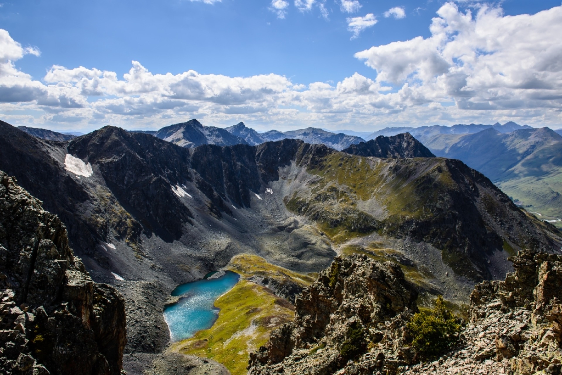 Hiking under the Belukha mountain in the Altai, East Kazakhstan