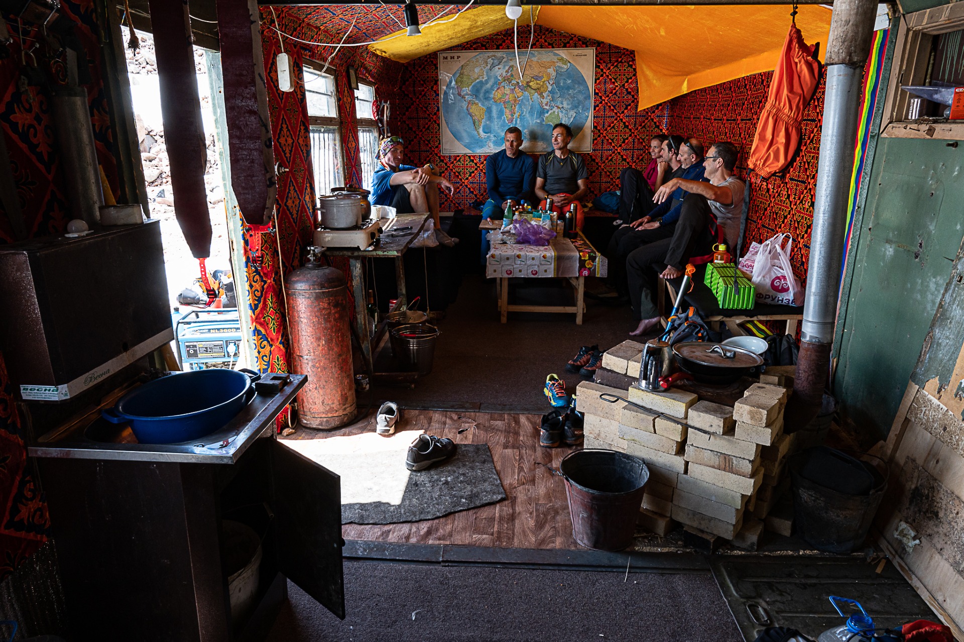 mountain shelter in Tuyuk-su from inside