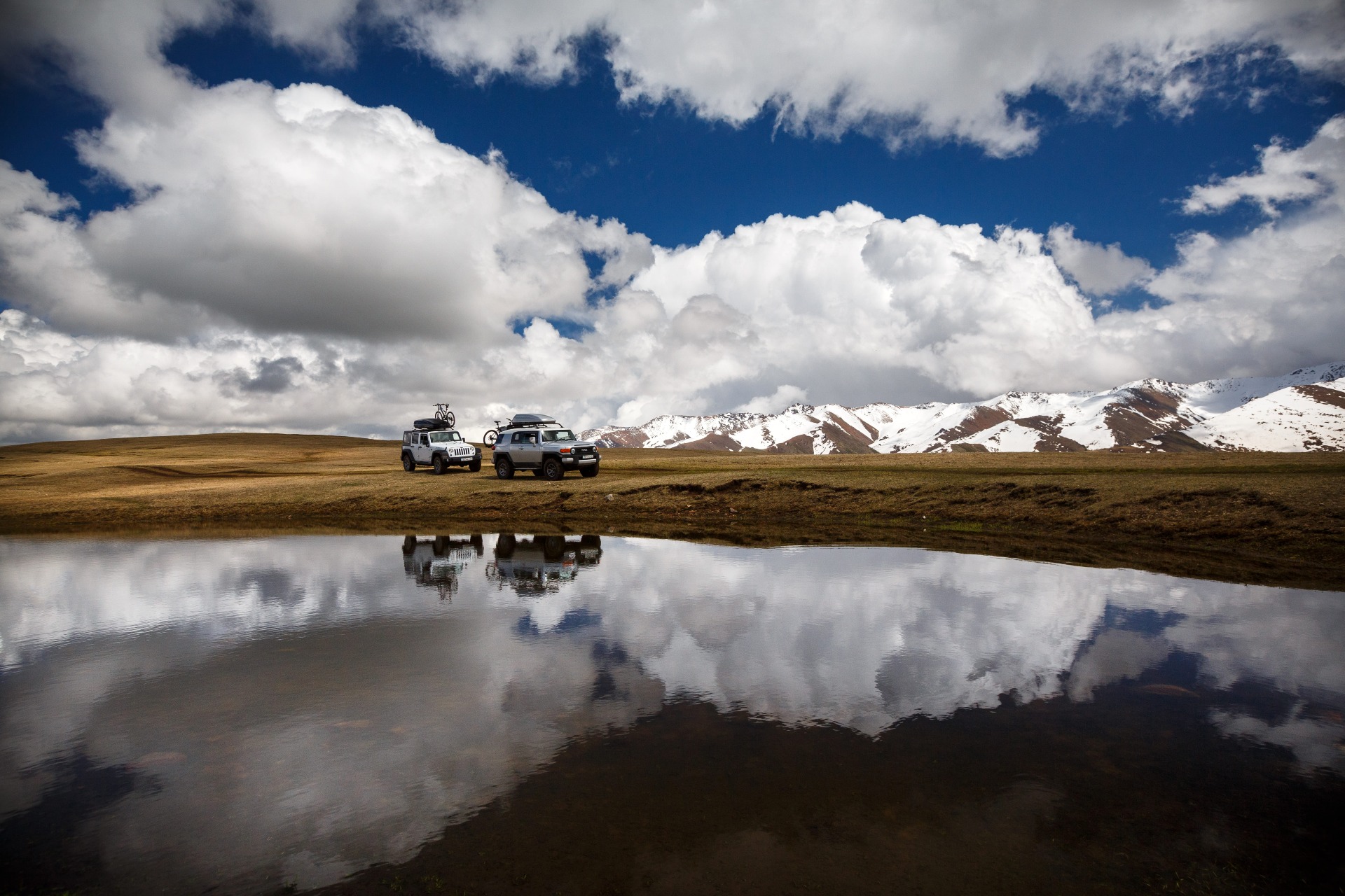 Bartogay lake and Assy plateau in Kazakhstan