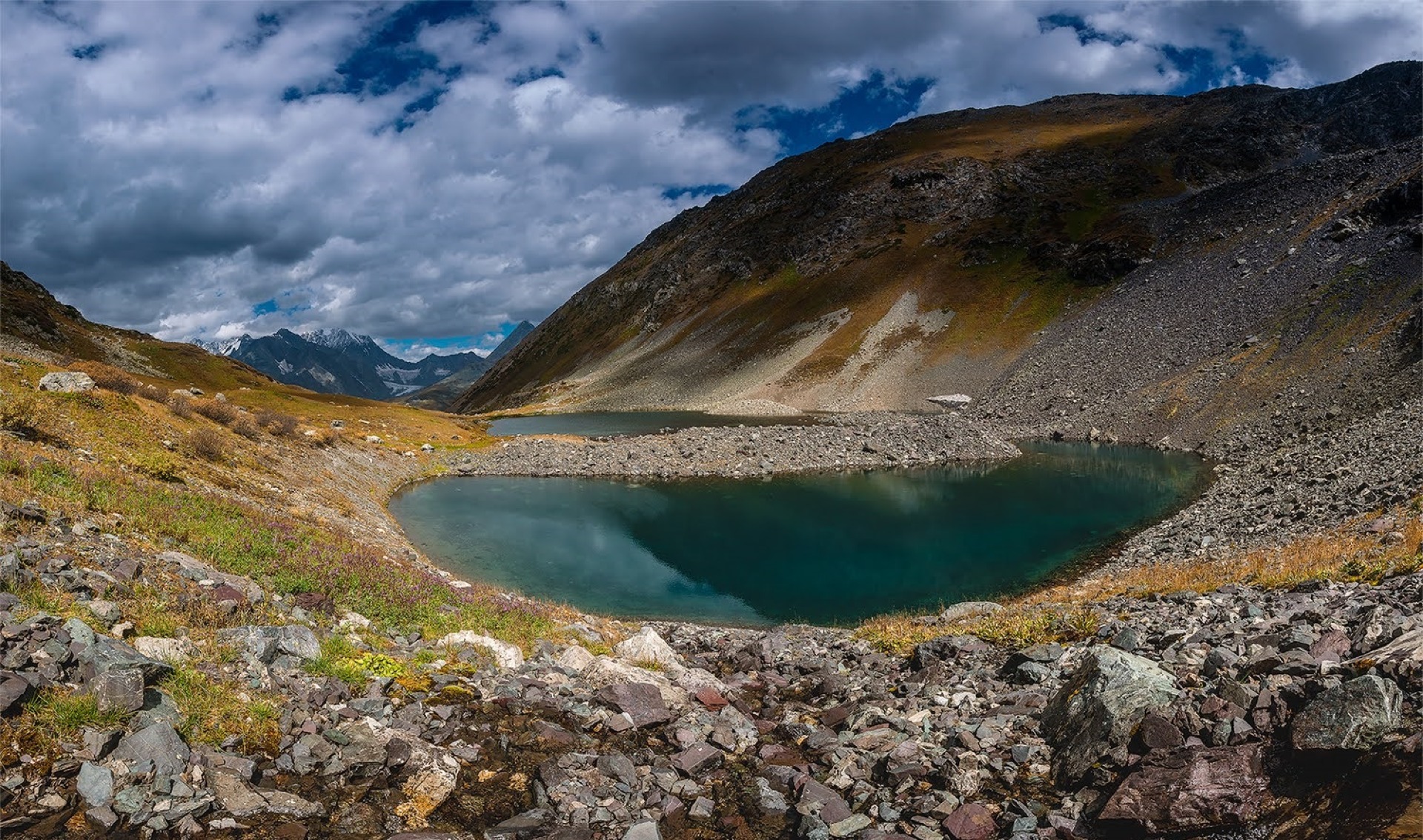 Mountain lake Belukha in the Altai Kazakhstan