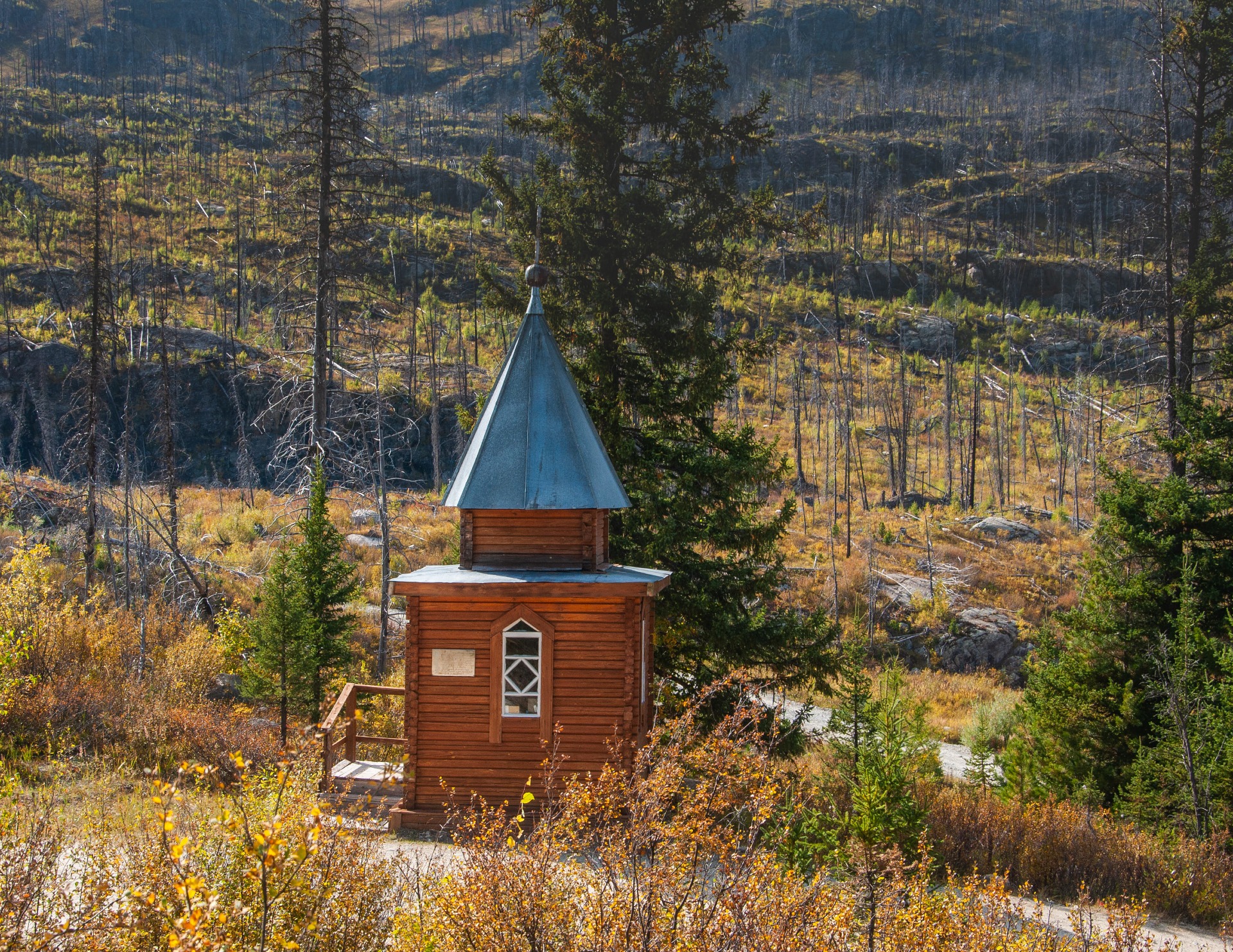 Orthodox church in Katon Karagay in the Altai mountains of kazakhstan